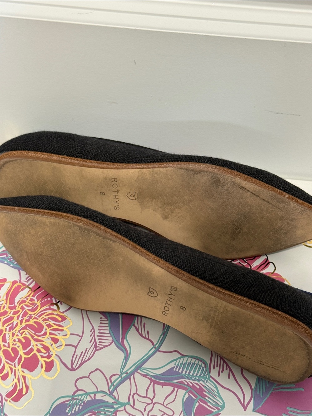 Rothy's Limited Merino Wool Charcoal Pointed-Toe Knit Flats - Women's - Picture 5 of 5